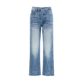 Jeans Cigarette in denim lavato