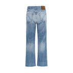 Jeans Cigarette in denim lavato