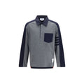 Cotton oversized colorblock rugby polo