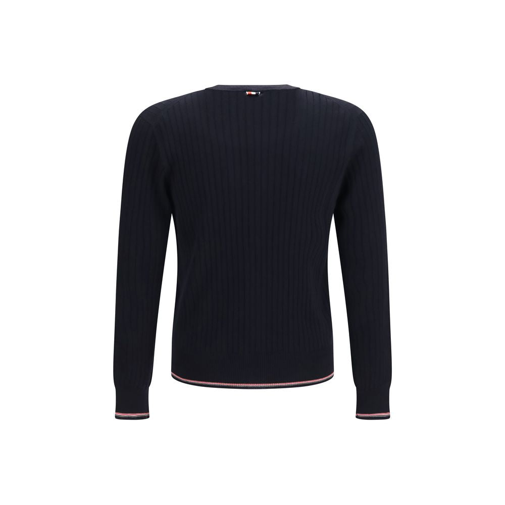 Cardigan a coste in lana merino