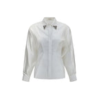 Shirt embroidered cotton poplin