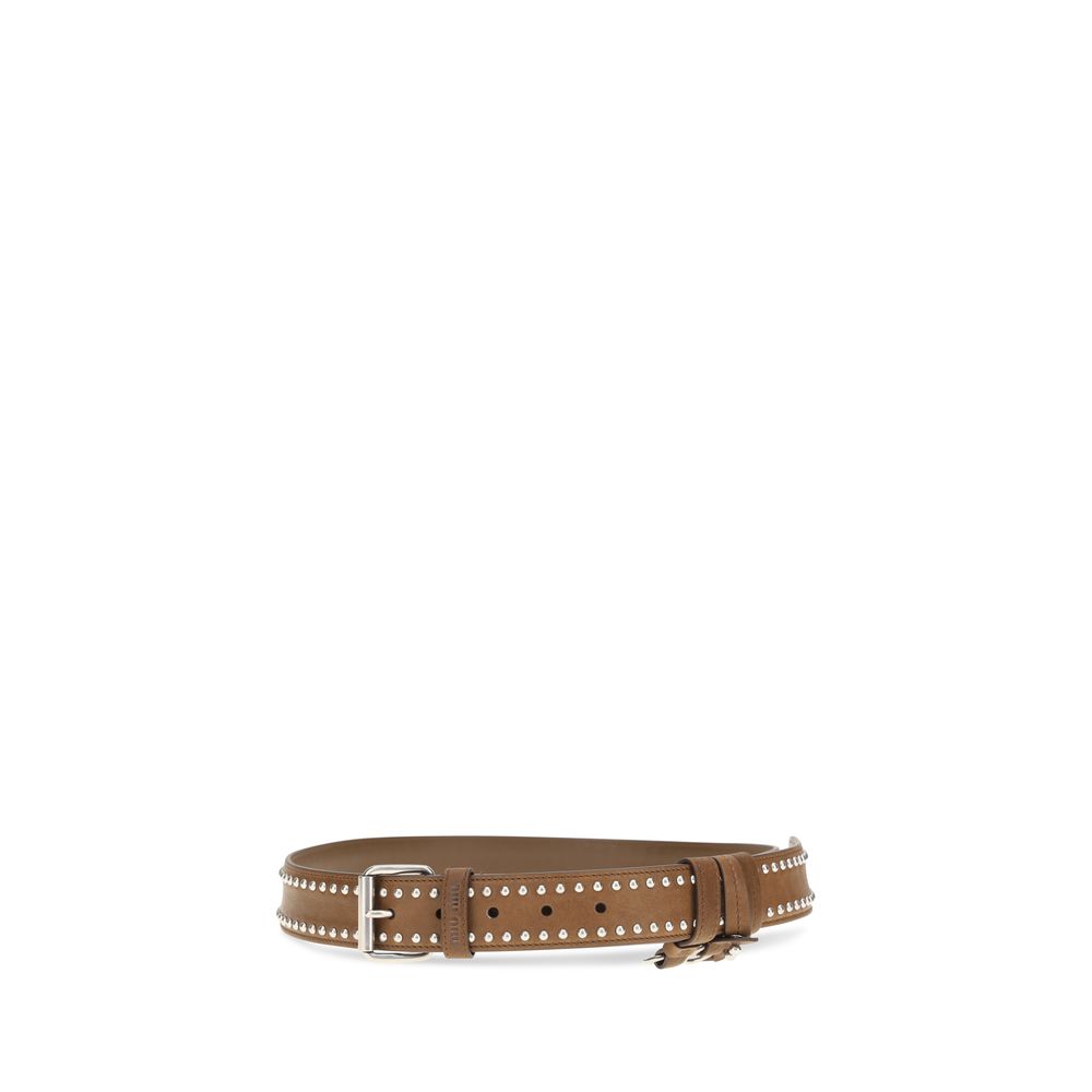 Cintura in suede con borchie
