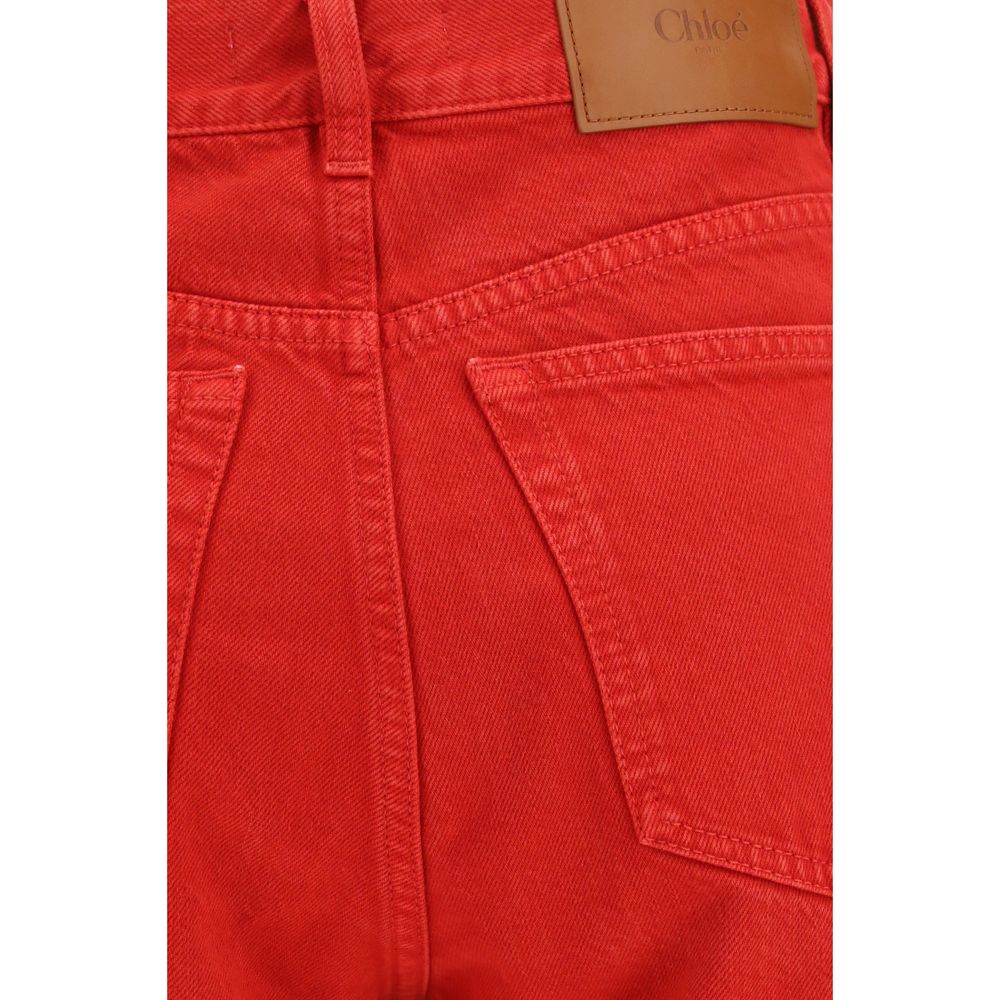 Cotton denim trousers