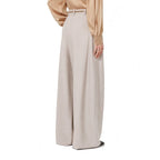Pantaloni in twill di lana elasticizzato