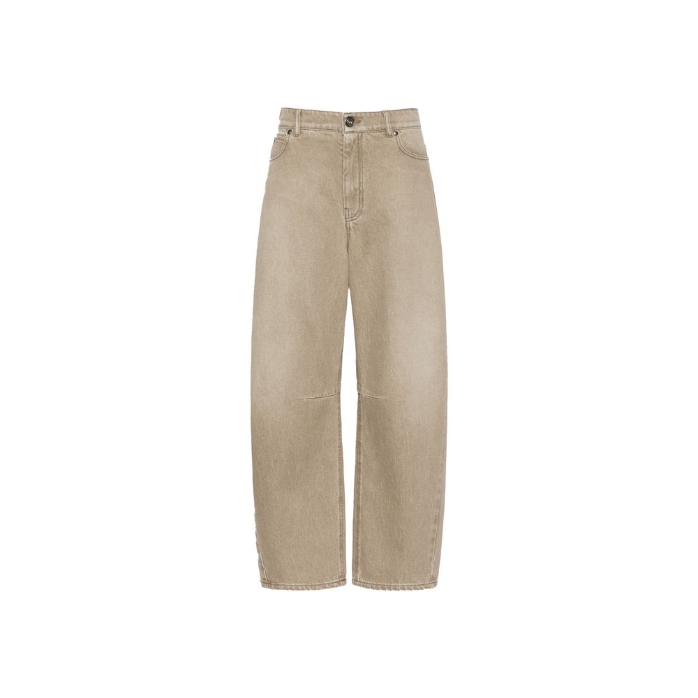 Beige denim jeans