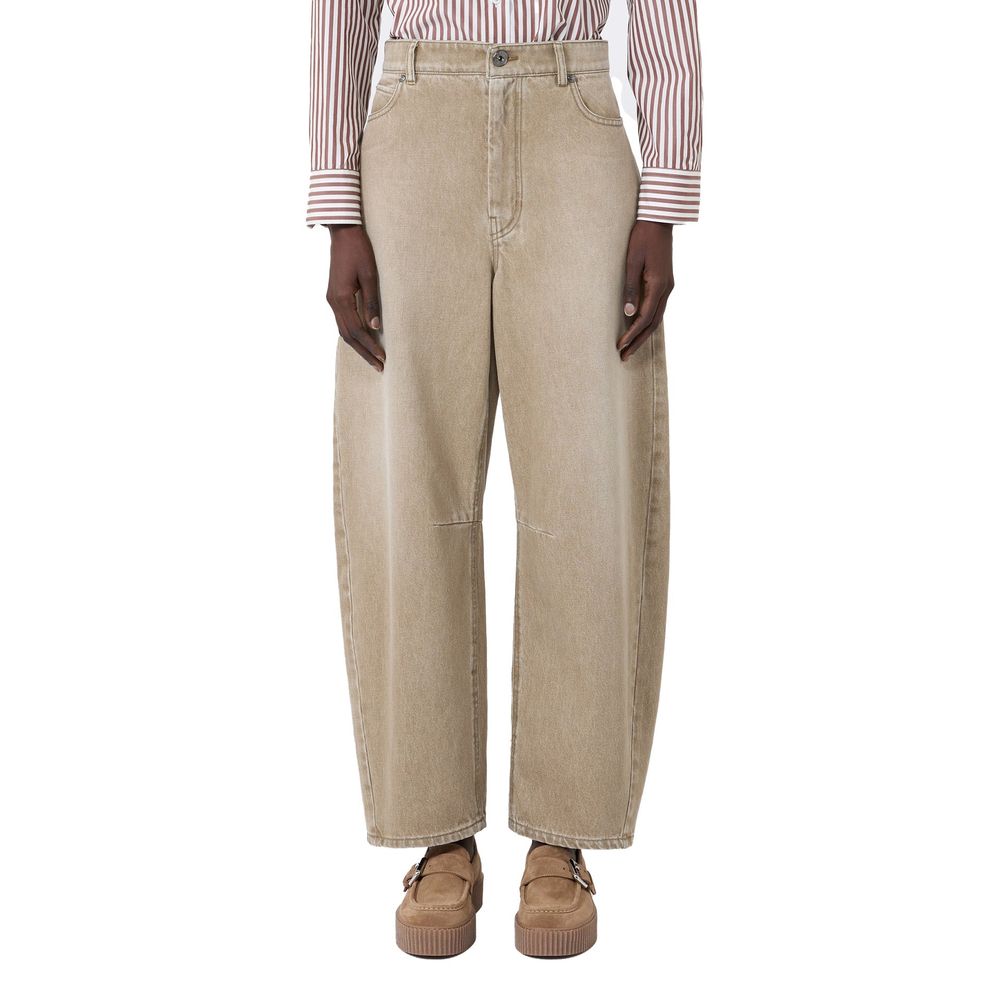 Beige denim jeans