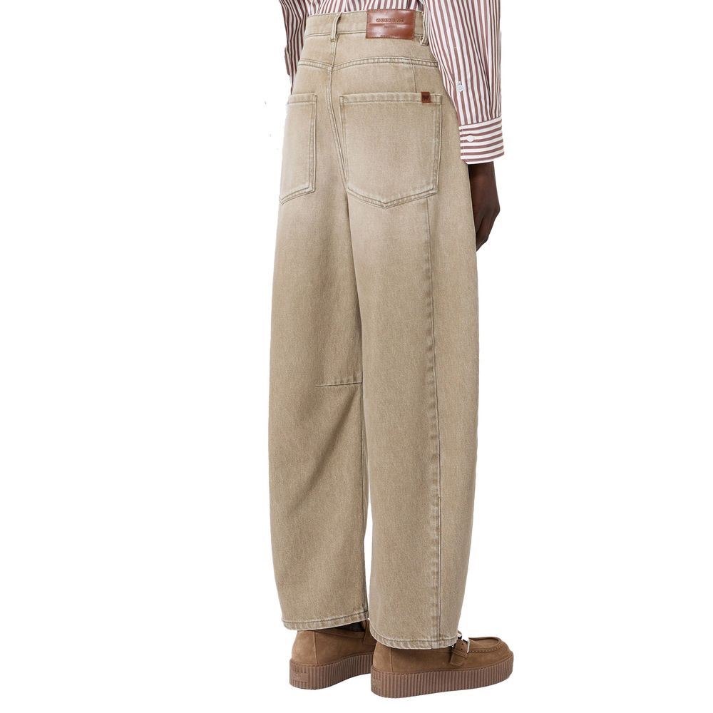 Beige denim jeans