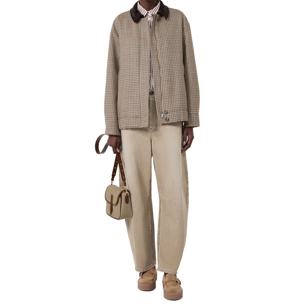 Beige denim jeans
