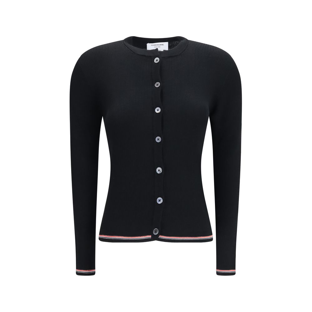 CArdigan a coste in lana merino