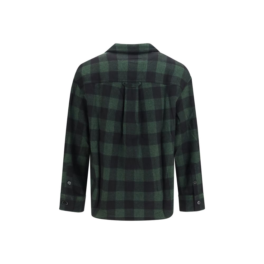 Camicia a quadri in lana vergine