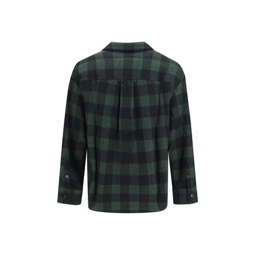 Camicia a quadri in lana vergine
