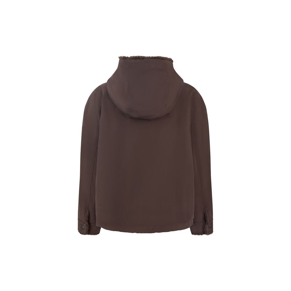 Brown hooded coat