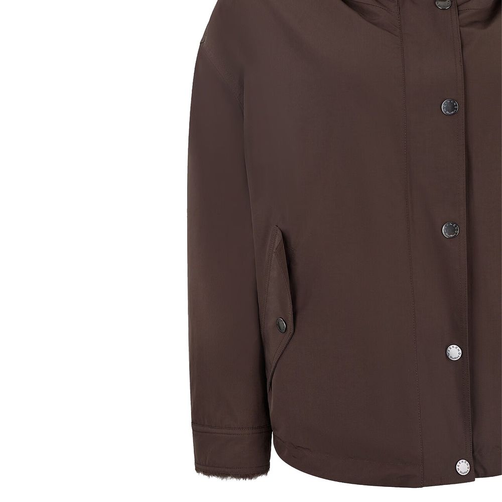 Brown hooded coat