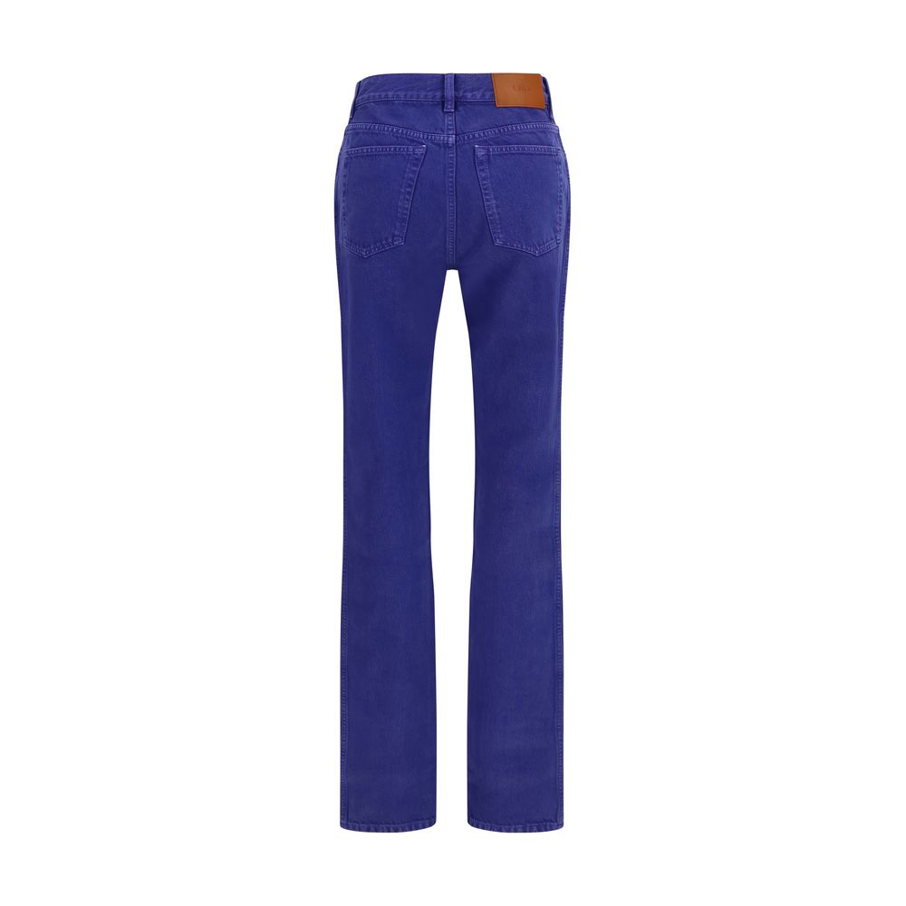Cotton denim trousers