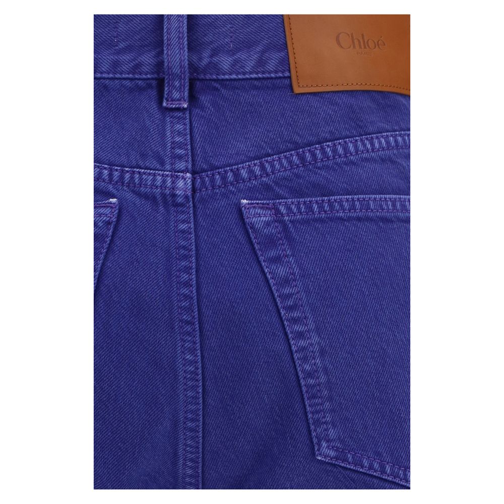 Cotton denim trousers