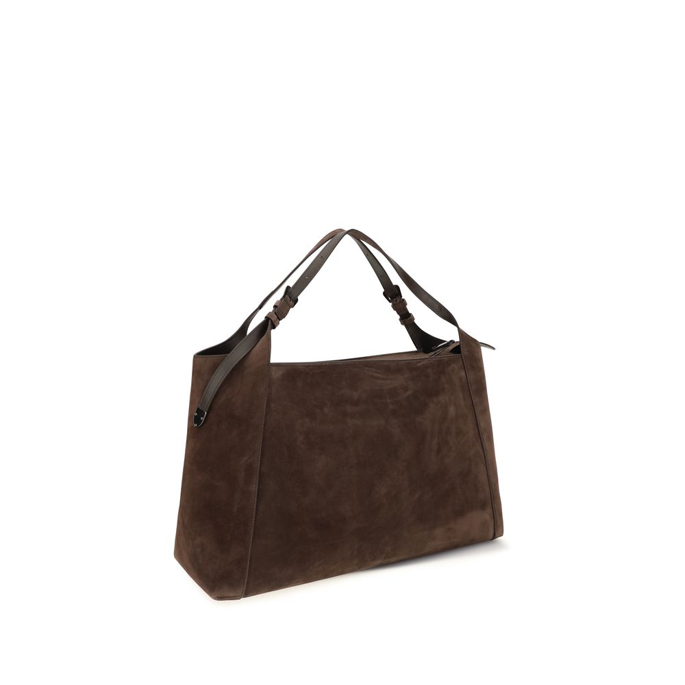 Borsa a spalla Sartorial in suede