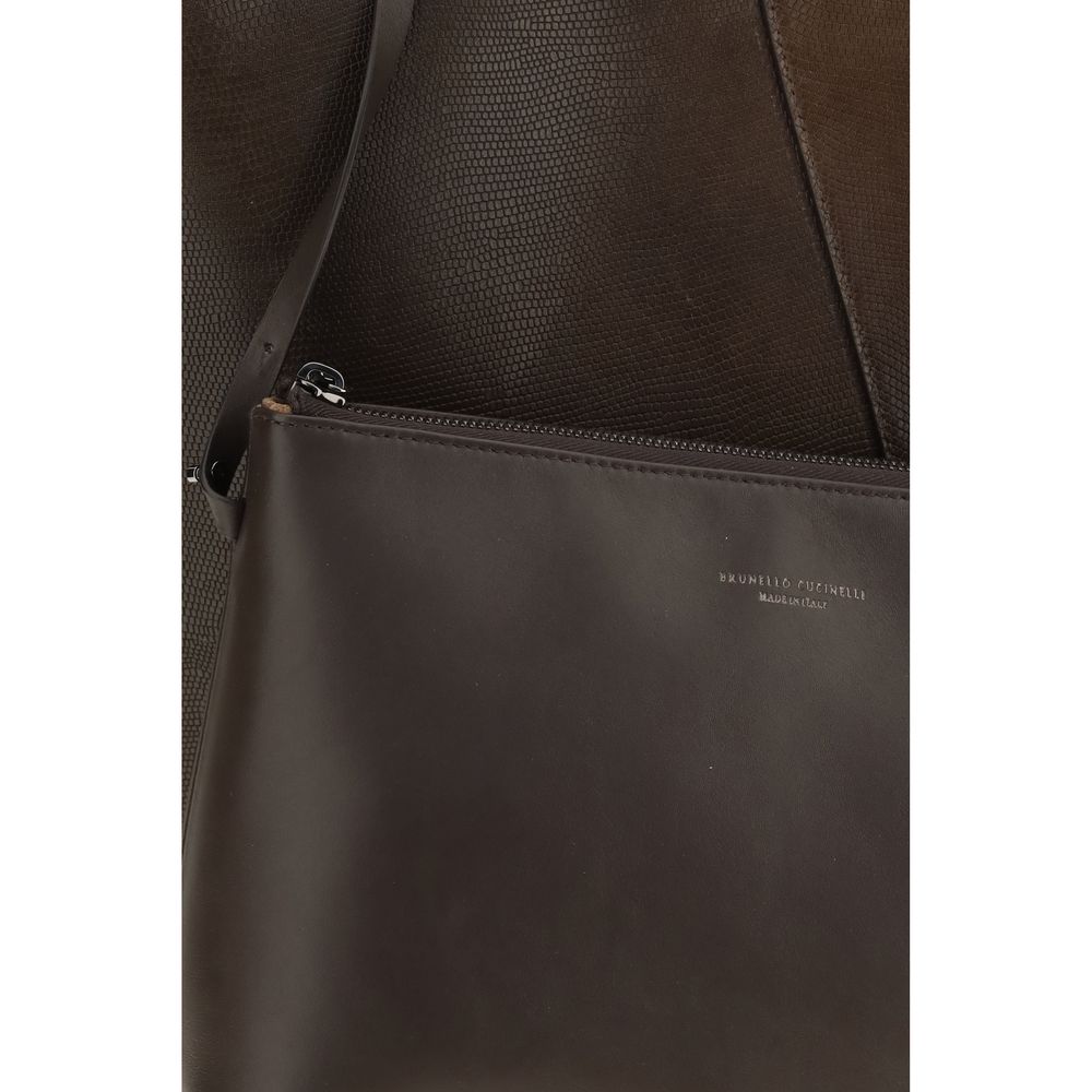 Leather shopping bag
