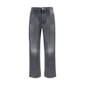 Vintage-effect denim jeans