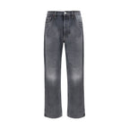 Vintage-effect denim jeans