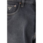Vintage-effect denim jeans