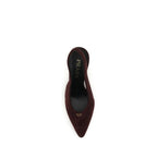 Décolleté slingback in suede