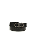 Cintura reversibile Gancini in pelle