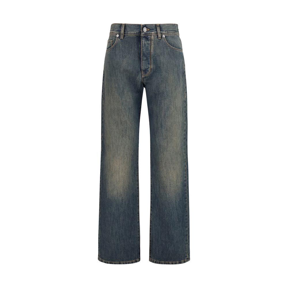 Vintage-effect jeans