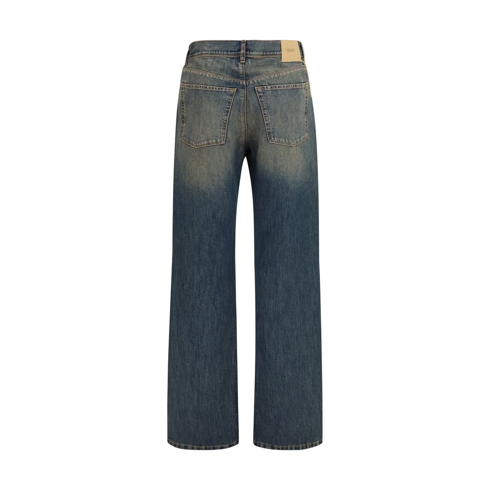 Vintage-effect jeans