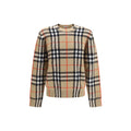 Check-pattern cashmere sweater