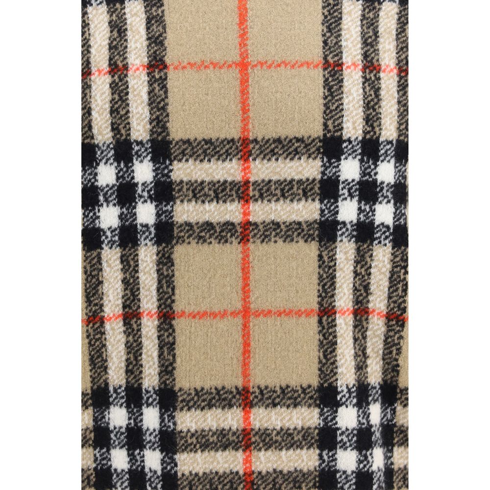 Check-pattern cashmere sweater