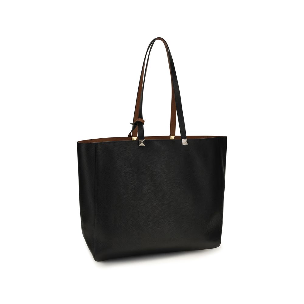 Borsa tote reversibile Rockstud in pelle