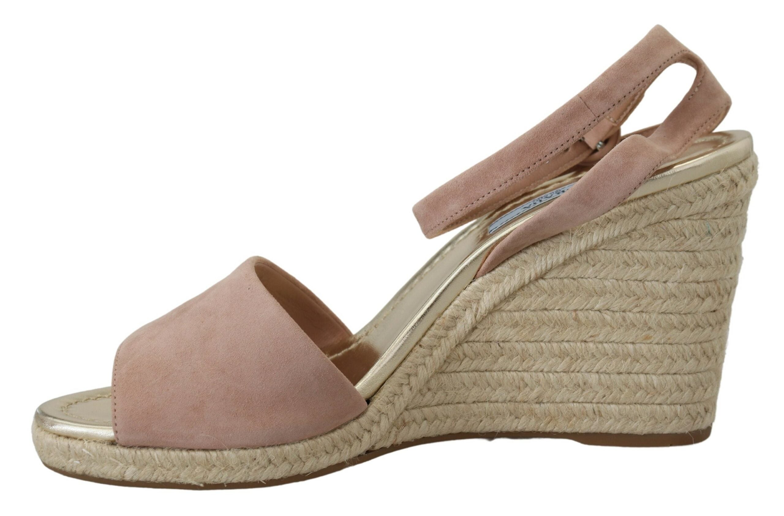 Pink Suede Ankle Strap Heels