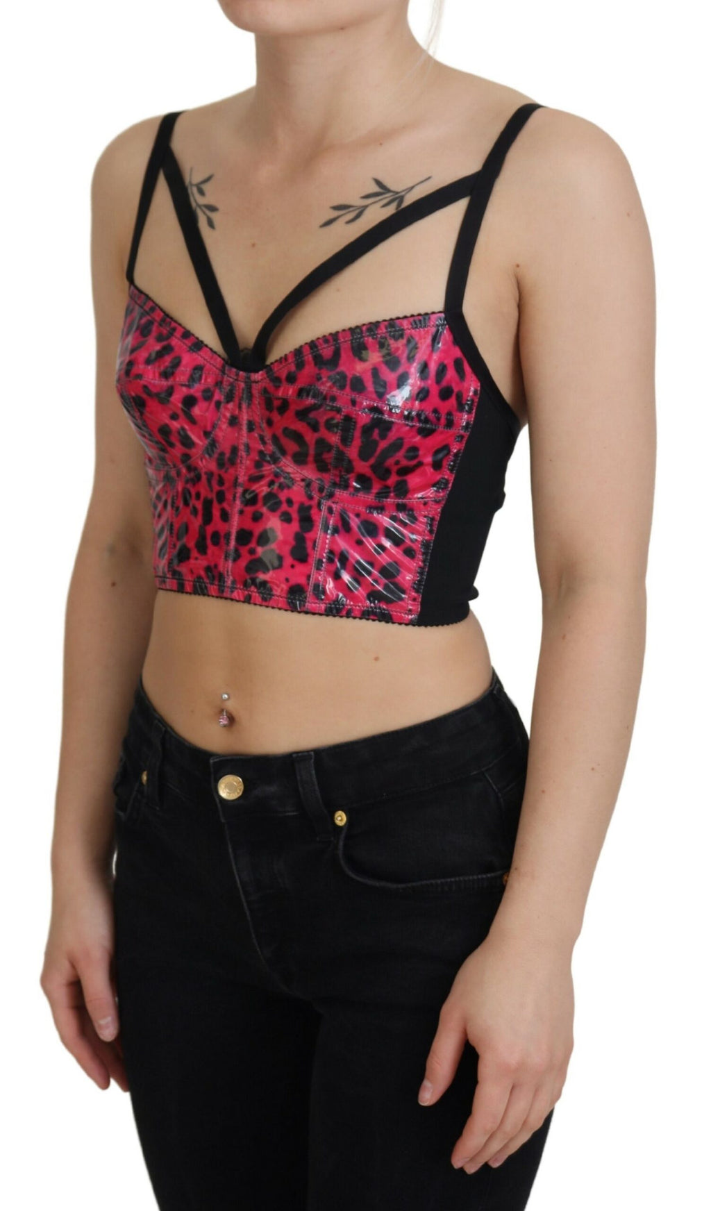 Corsetto rosa leopardato