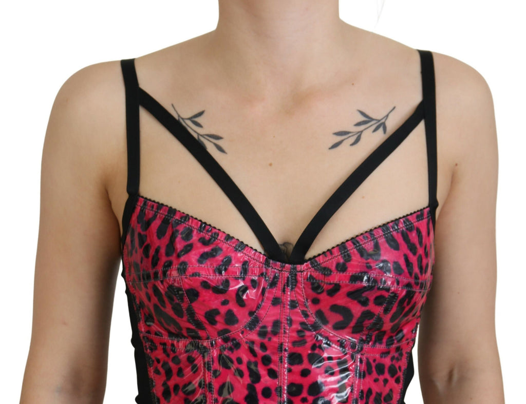 Corsetto rosa leopardato