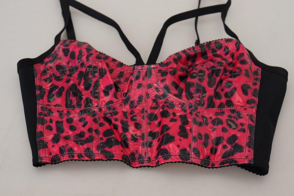 Corsetto rosa leopardato