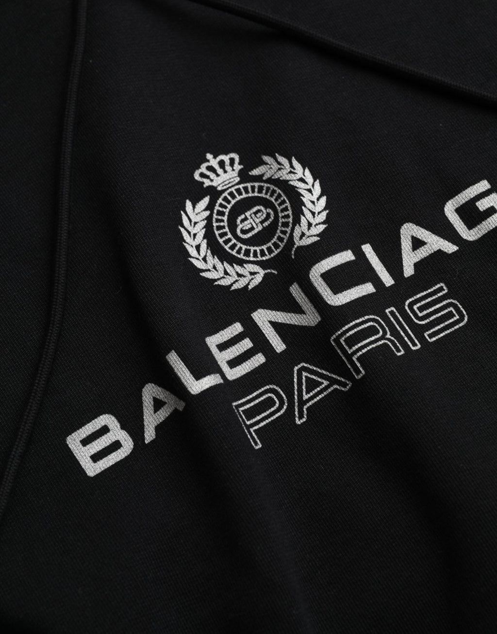 Felpa con cappuccio nera in cotone con logo