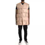 Gilet beige trapuntato