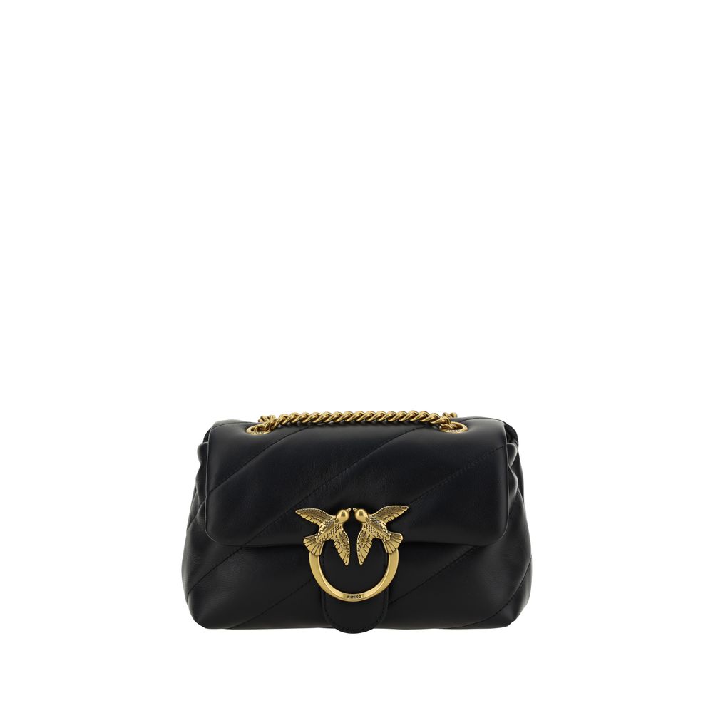 Borsa a spalla Love mini Puff nera