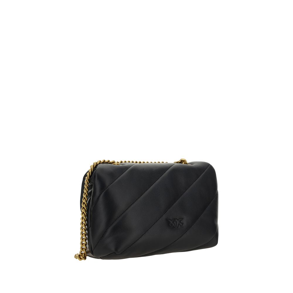 Borsa a spalla Love mini Puff nera