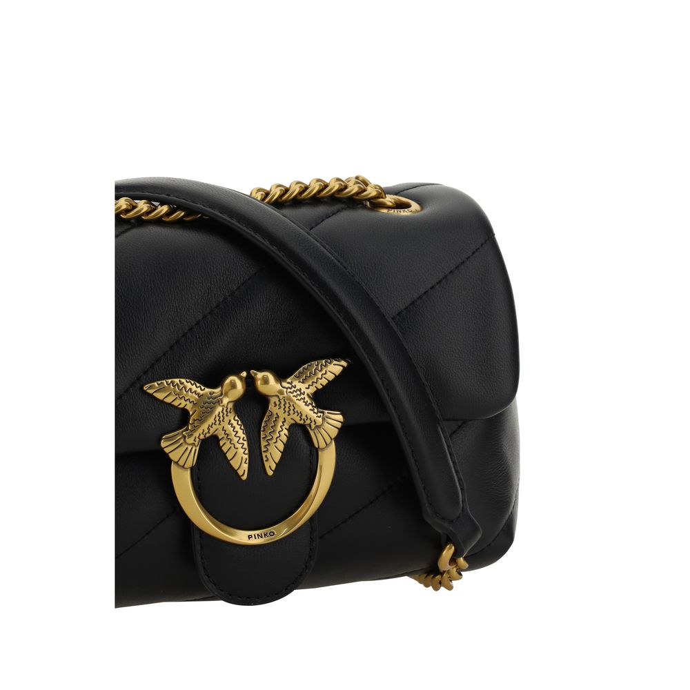 Borsa a spalla Love mini Puff nera