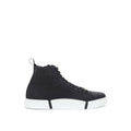 Sneakers alte in pelle scamosciata nera