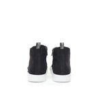 Sneakers alte in pelle scamosciata nera