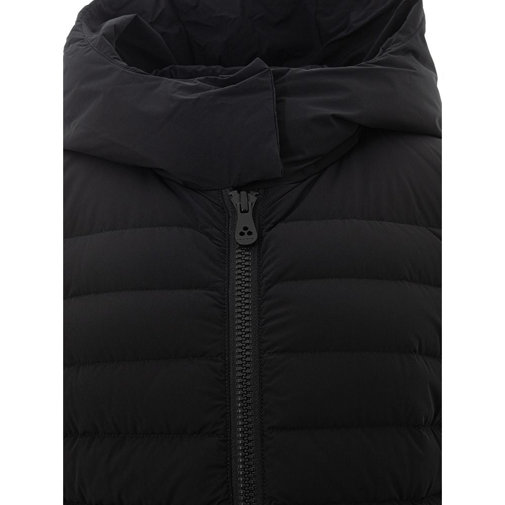 Long black polyamide jacket
