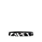Belt featuring a crystal-encursted logo buckle