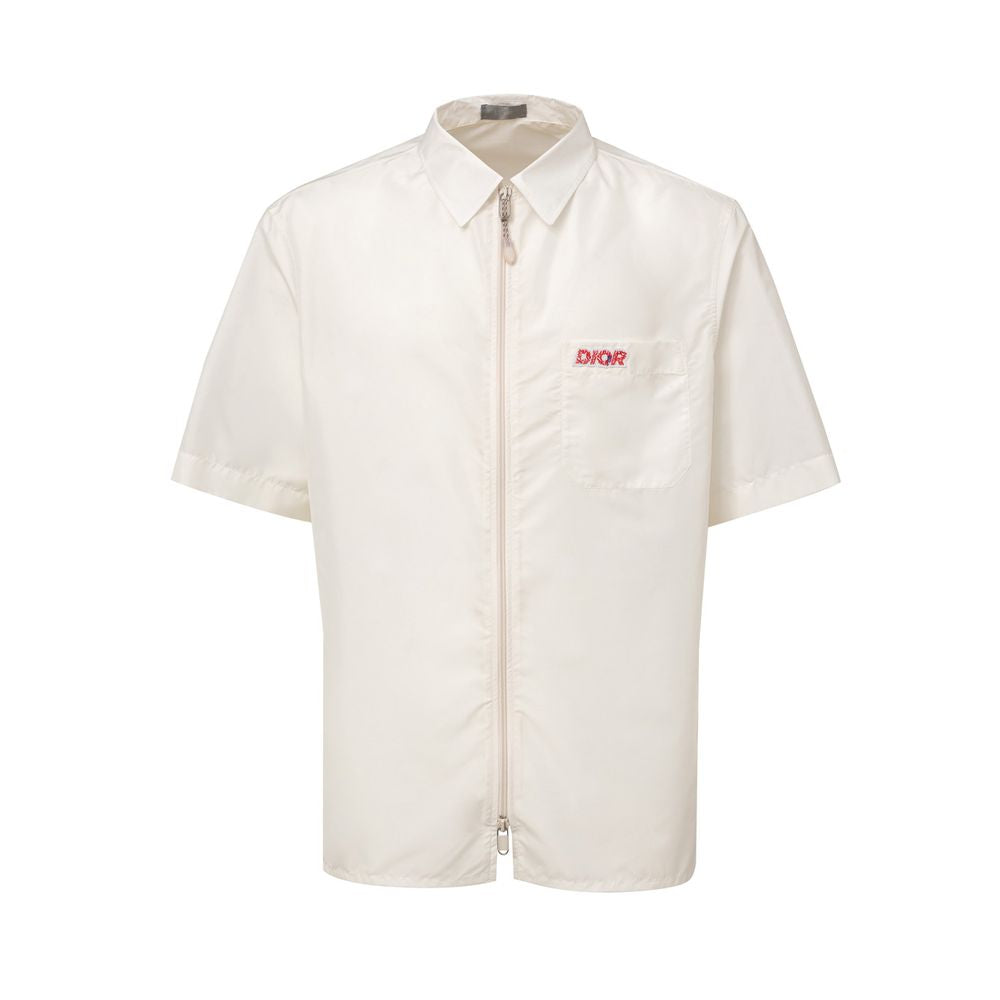 Camicia a mezza manica con zip