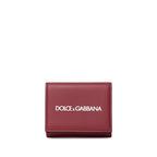 Red calf leather wallet
