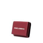 Red calf leather wallet