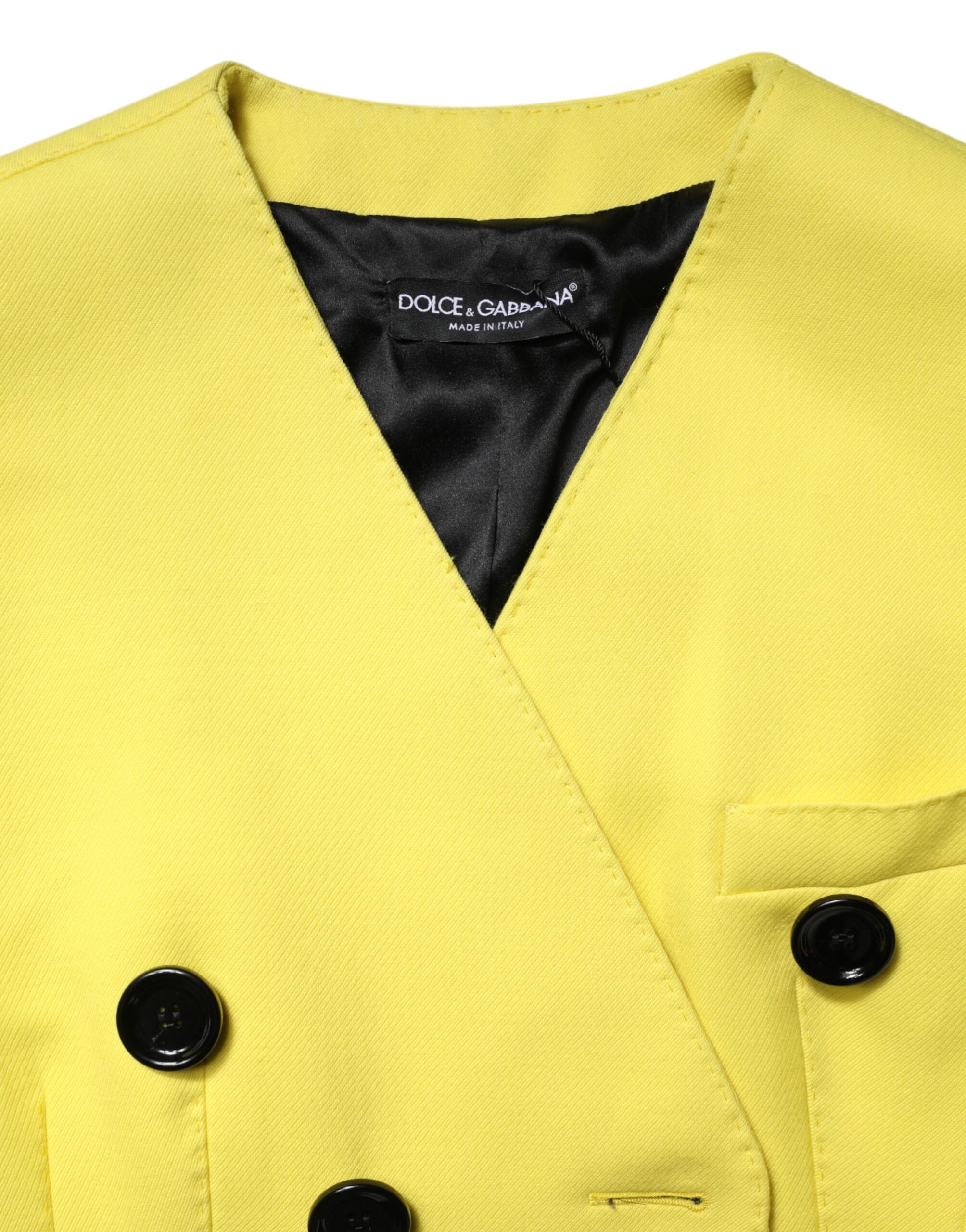 Giacca trench gialla a doppio petto