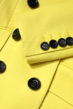 Giacca trench gialla a doppio petto