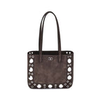 Borsa tote scamosciata